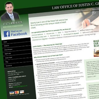 Justin Gearty Law Responsive Website Conversion on WordPress