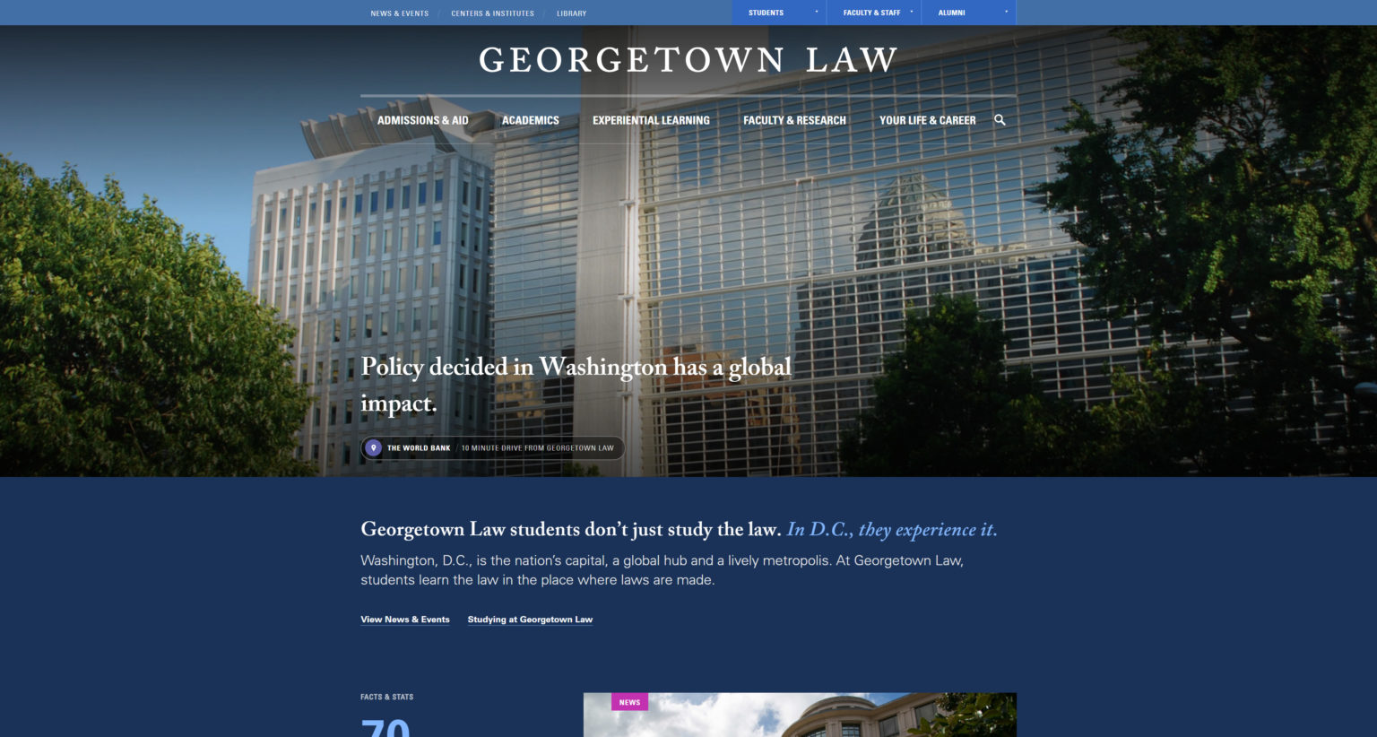 Georgetown Law Website Redesign